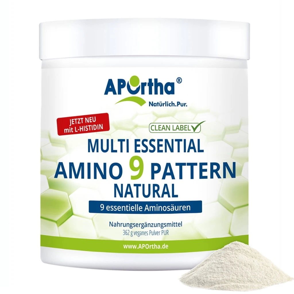 Amino-9-Pattern Pulver PUR - NATURAL - 362 g veganes Pulver | Performance Nutrition Schweiz Amino 9 Pattern Pulver PUR NATURAL 362 g veganes Pulver