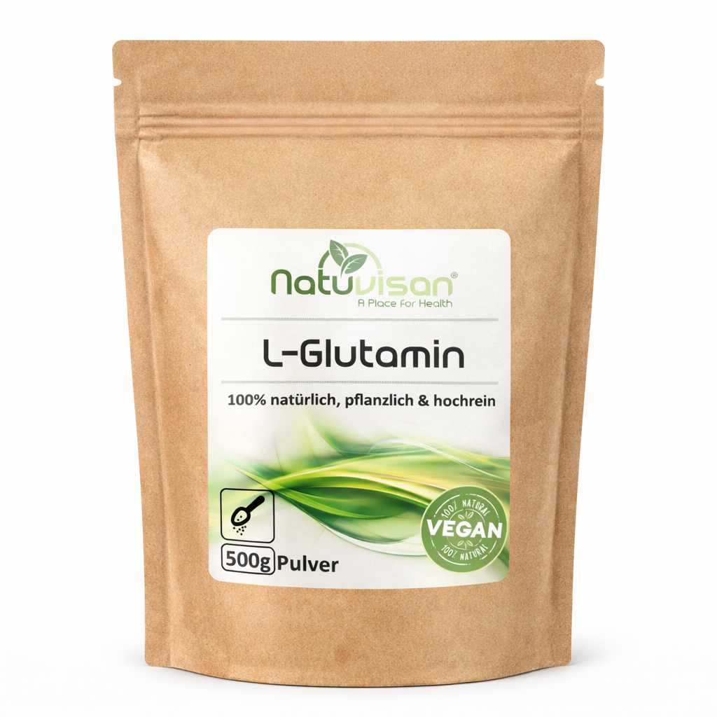 natuvisan l glutamin pulver 500gpng