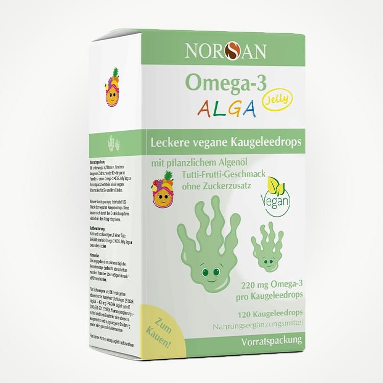 NORSAN Omega 3 vegan ALGA Jelly à 120 Stk