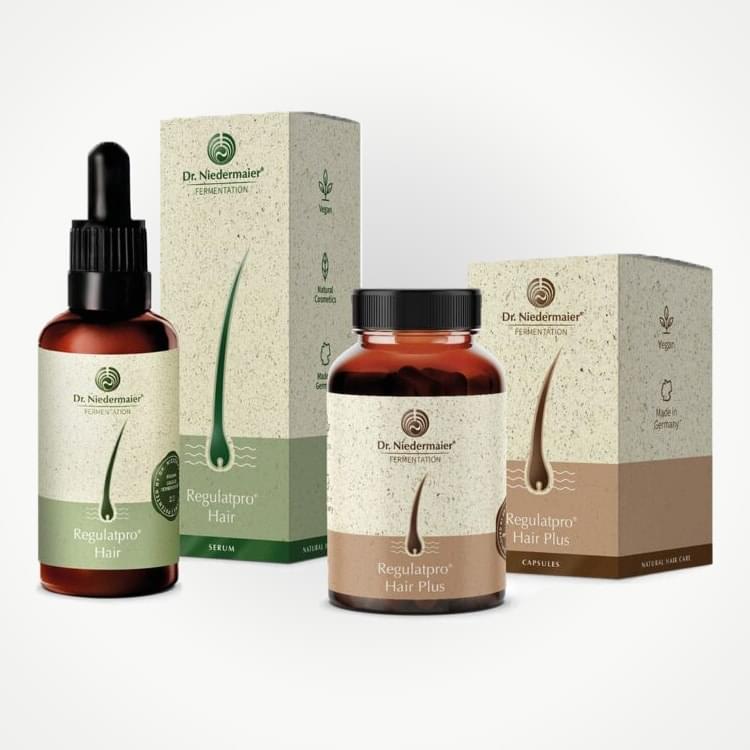 Dr Niedermaier® Regulatpro® Hair Serum und Hair Plus Kapseln Set mit Verpackung